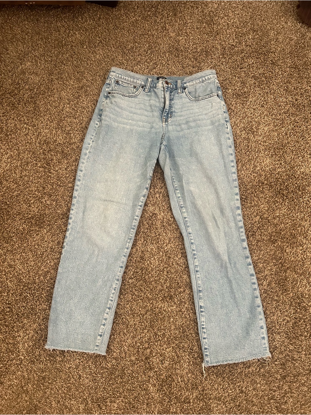J. Crew Light Blue Straight-Leg High-Rise Jeans